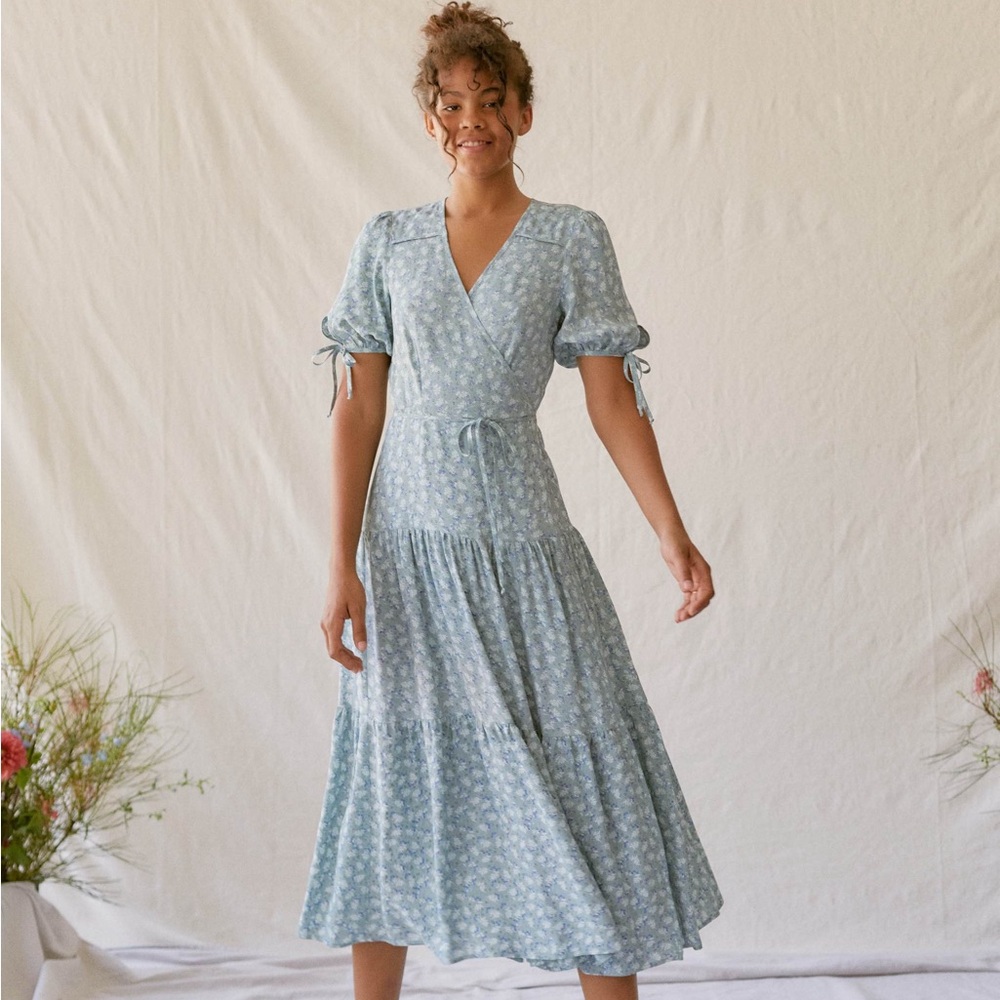 Christy Dawn Augusta Blue Floral Dress